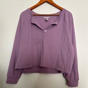 Victoria Secret Thermal Henley waffle knit top